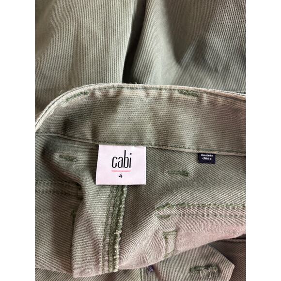 Cabi Pants Womens 4 The Quest Skinny Ankle Olive Green Stretch Cords #5315 - Picture 5 of 6